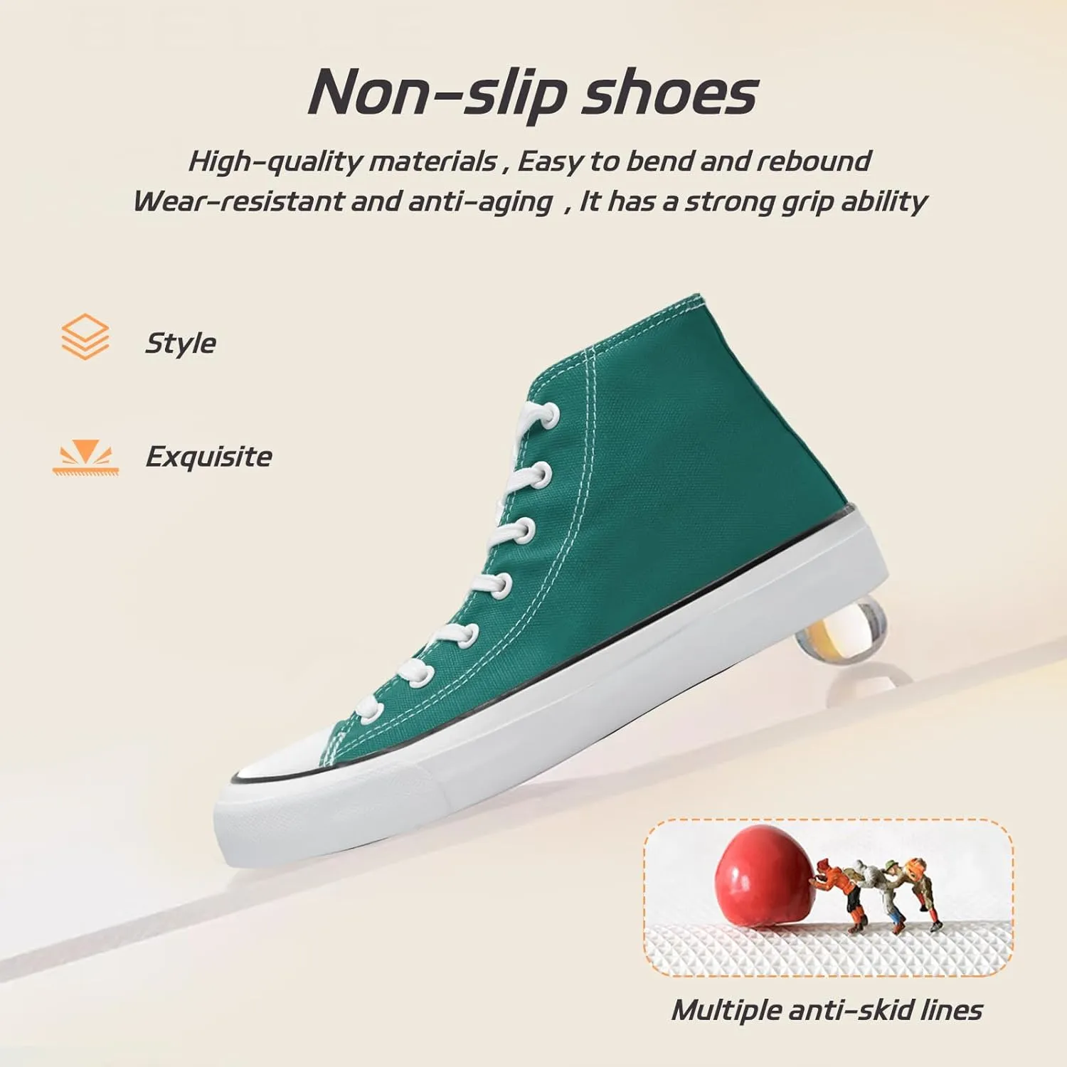 rosyclo Canvas Shoes for Women and Men, High Top Canvas Sneakers Fashion Lace Up Comfortable Womens Classic Casual Tennis Walking Shoes