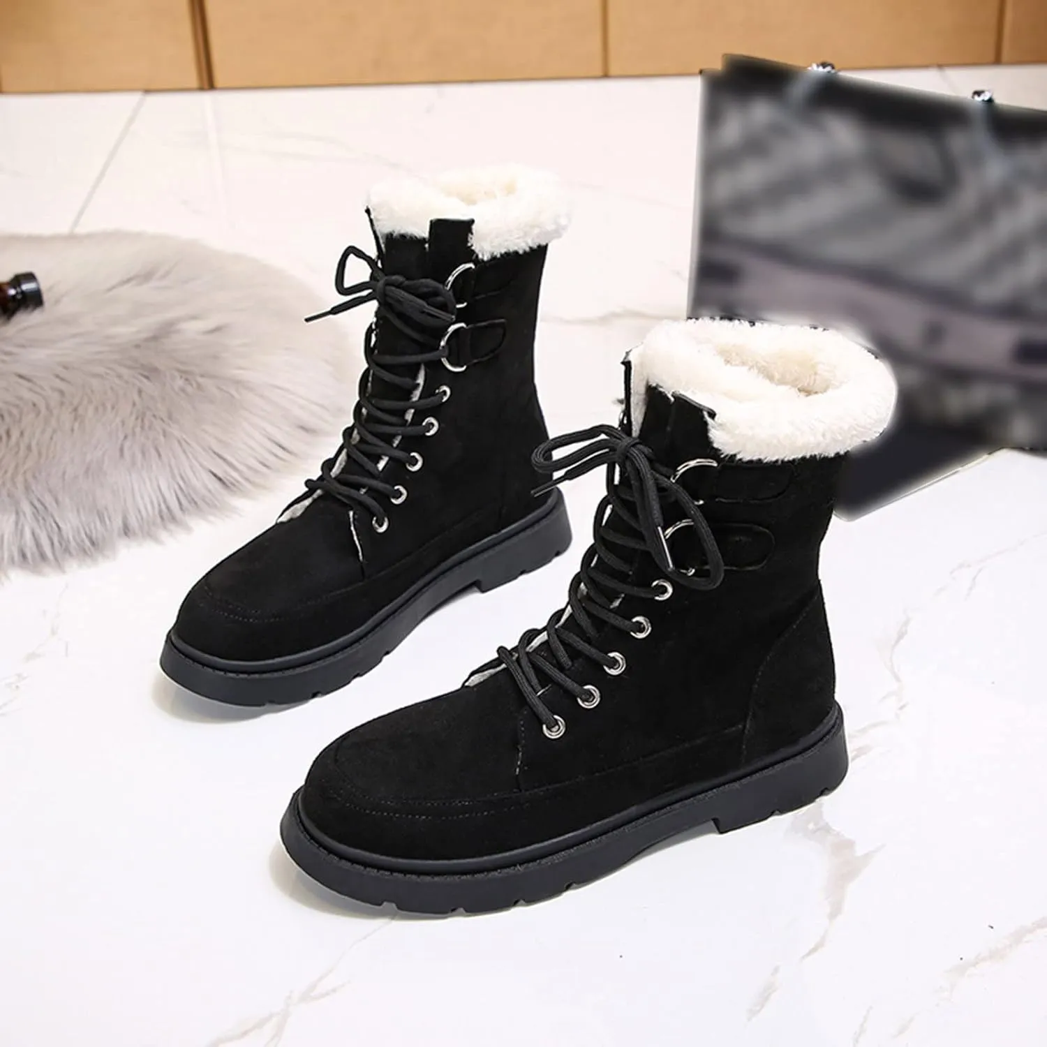 Snow Boot for Women Women's Waterproof Boots Ankle Winter Boots for Women 8.5 Waterproof Winter Boots Size 12 for Woman Knee High Womens Winter Boots Waterproof 9.5