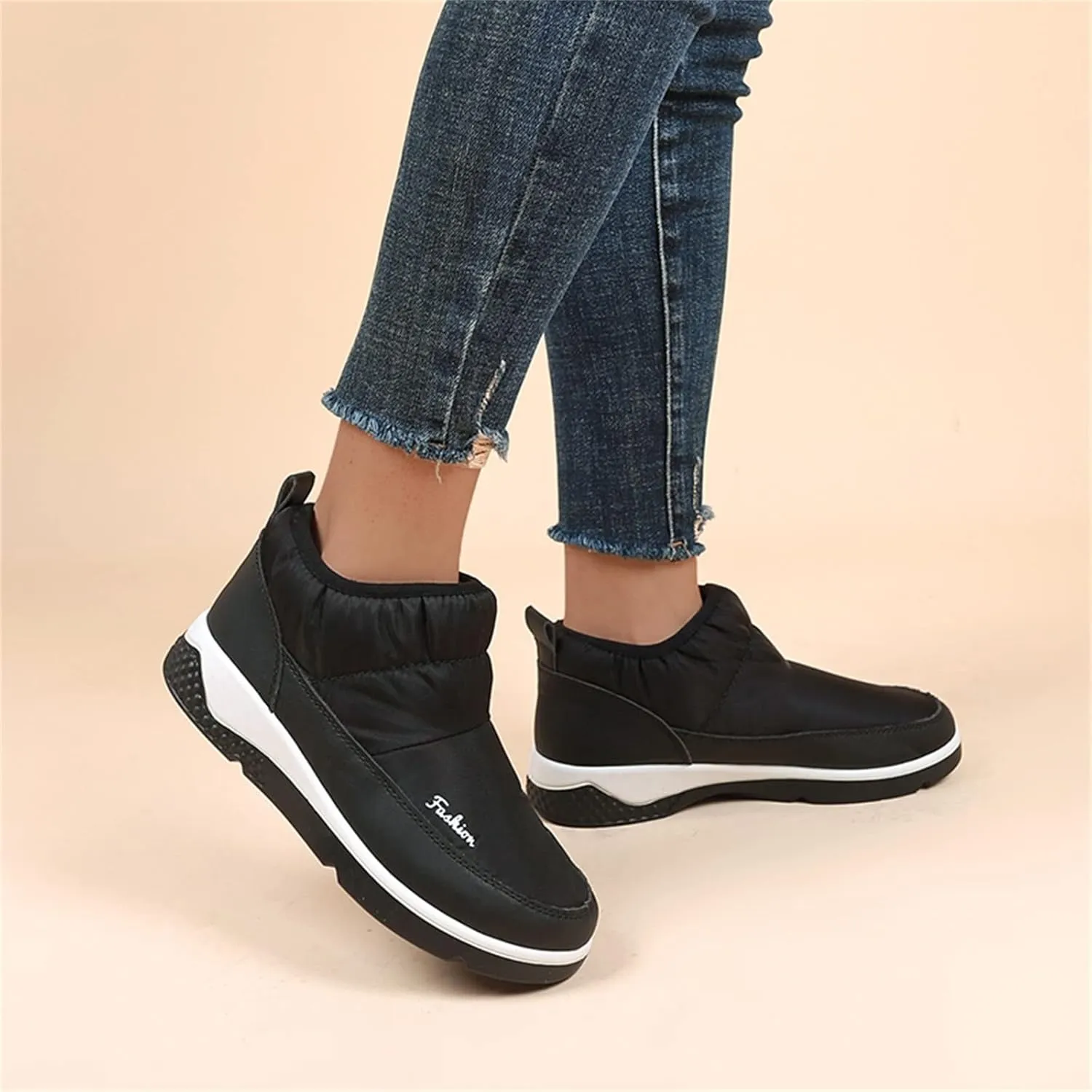 Snow Boots for Women Cute Women's Waterproof Boots Work Cute Knee High Winter Boots for Women Waterproof Women's Winter Ankle Booties Womens Winter Hiking Boots Waterproof