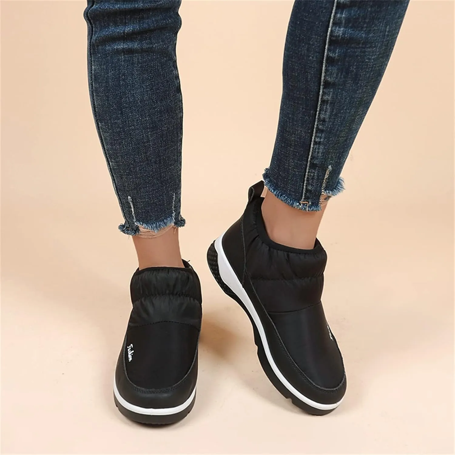 Snow Boots for Women Cute Women's Waterproof Boots Work Cute Knee High Winter Boots for Women Waterproof Women's Winter Ankle Booties Womens Winter Hiking Boots Waterproof