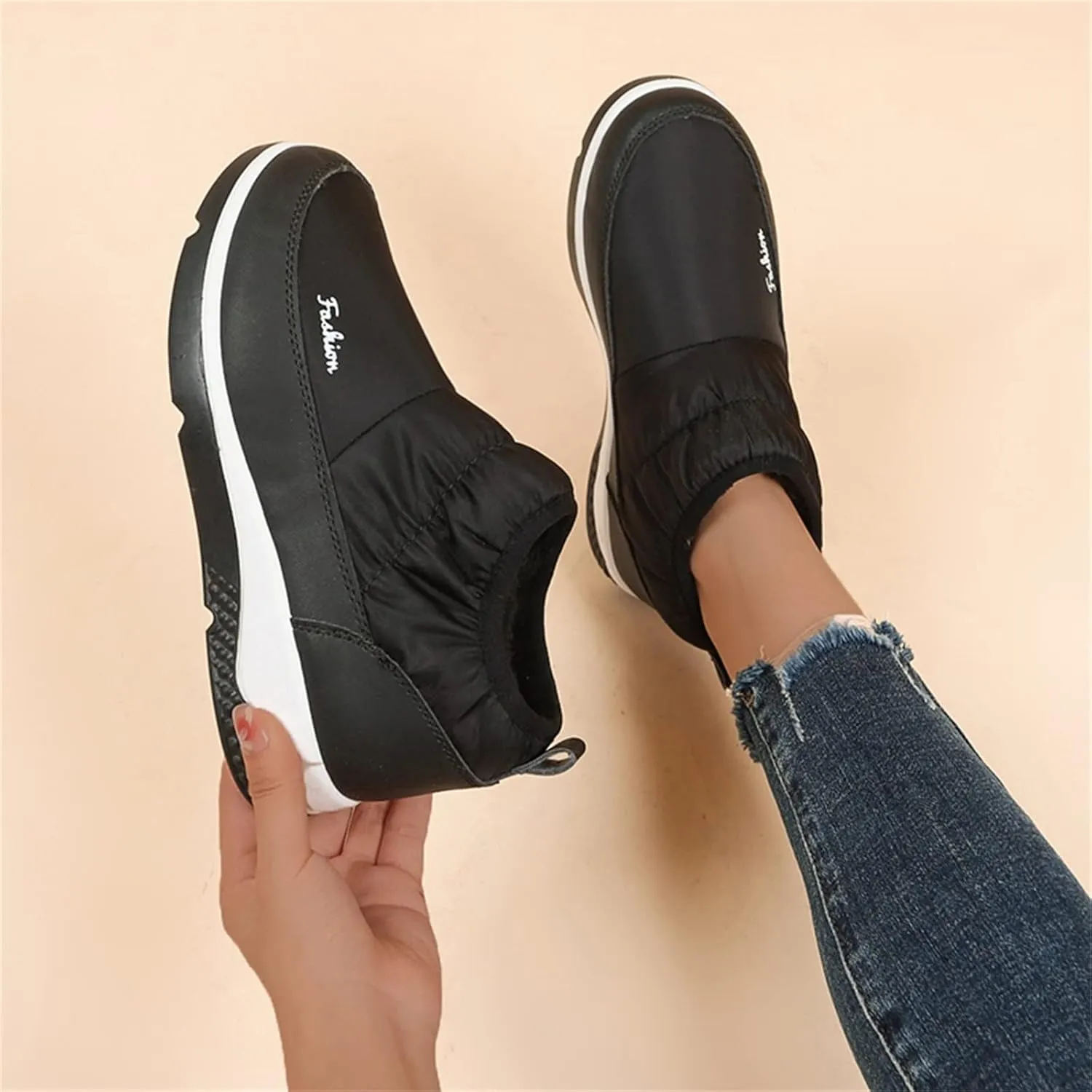 Snow Boots for Women Cute Women's Waterproof Boots Work Cute Knee High Winter Boots for Women Waterproof Women's Winter Ankle Booties Womens Winter Hiking Boots Waterproof