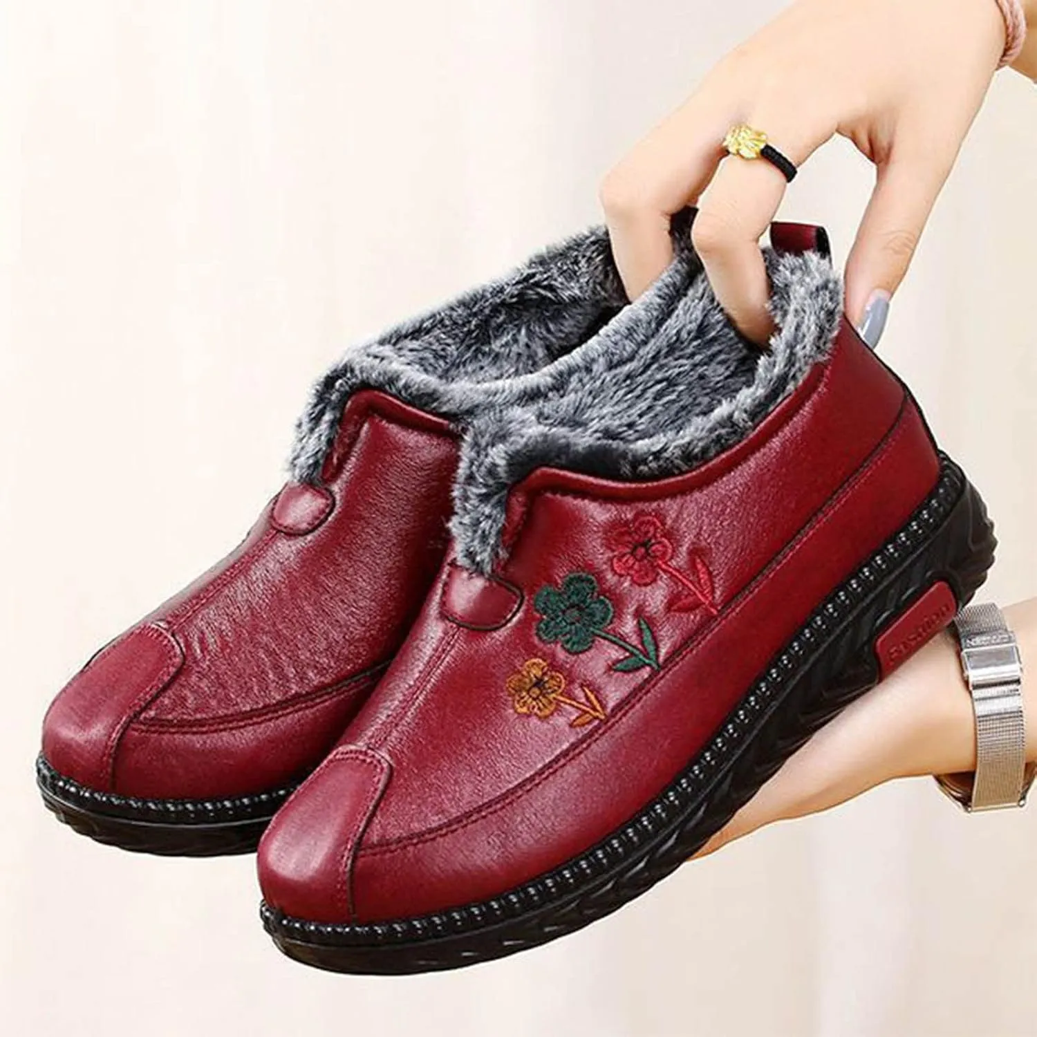 Snow Boots for Women Waterproof Womens Winter Boots Waterproof Tall Winter Boots Womens Heel Tall Snow Boots Waterproof Botas Para Frio Mujer Anti Deslizante