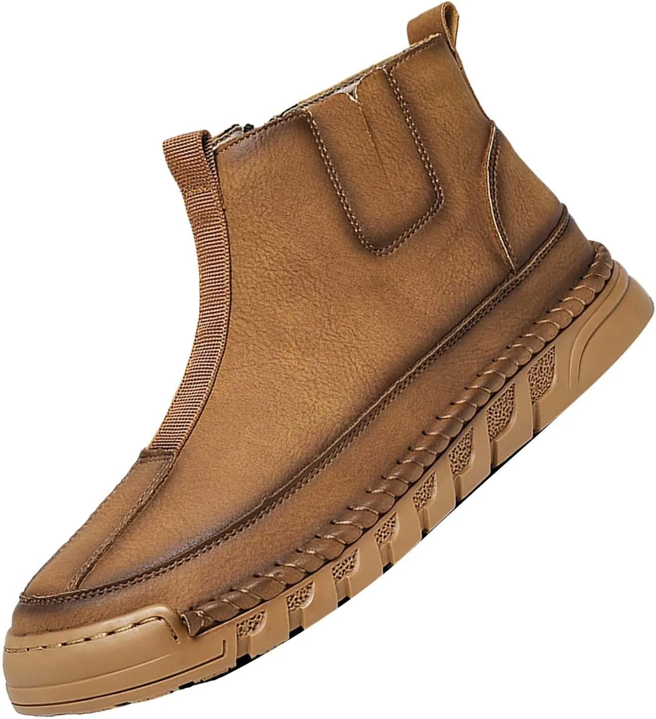 Snow Shoes For Men Leather Slip On Ankle Booties Non-Slip Casual Shoes Hiking Boots Women aterproof