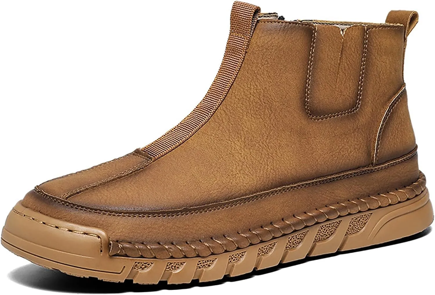 Snow Shoes For Men Leather Slip On Ankle Booties Non-Slip Casual Shoes Hiking Boots Women aterproof