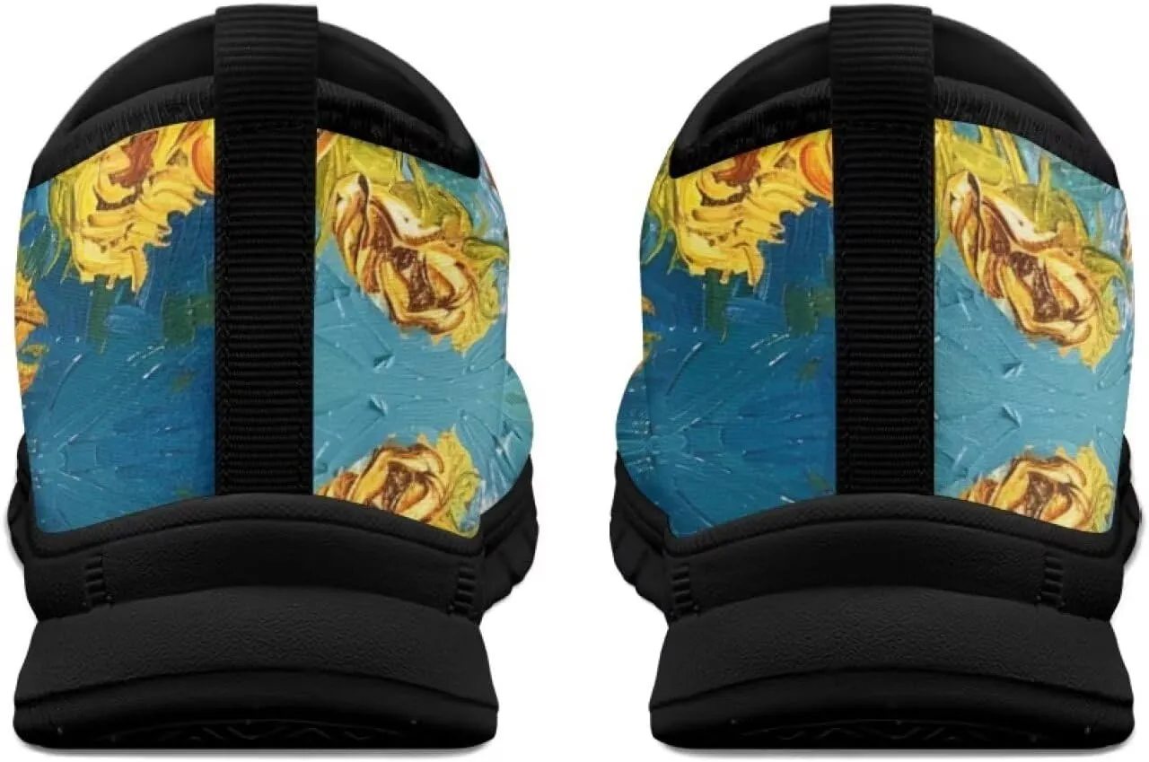 Walking Sneakers for Women Casual Slip On Shoes Black