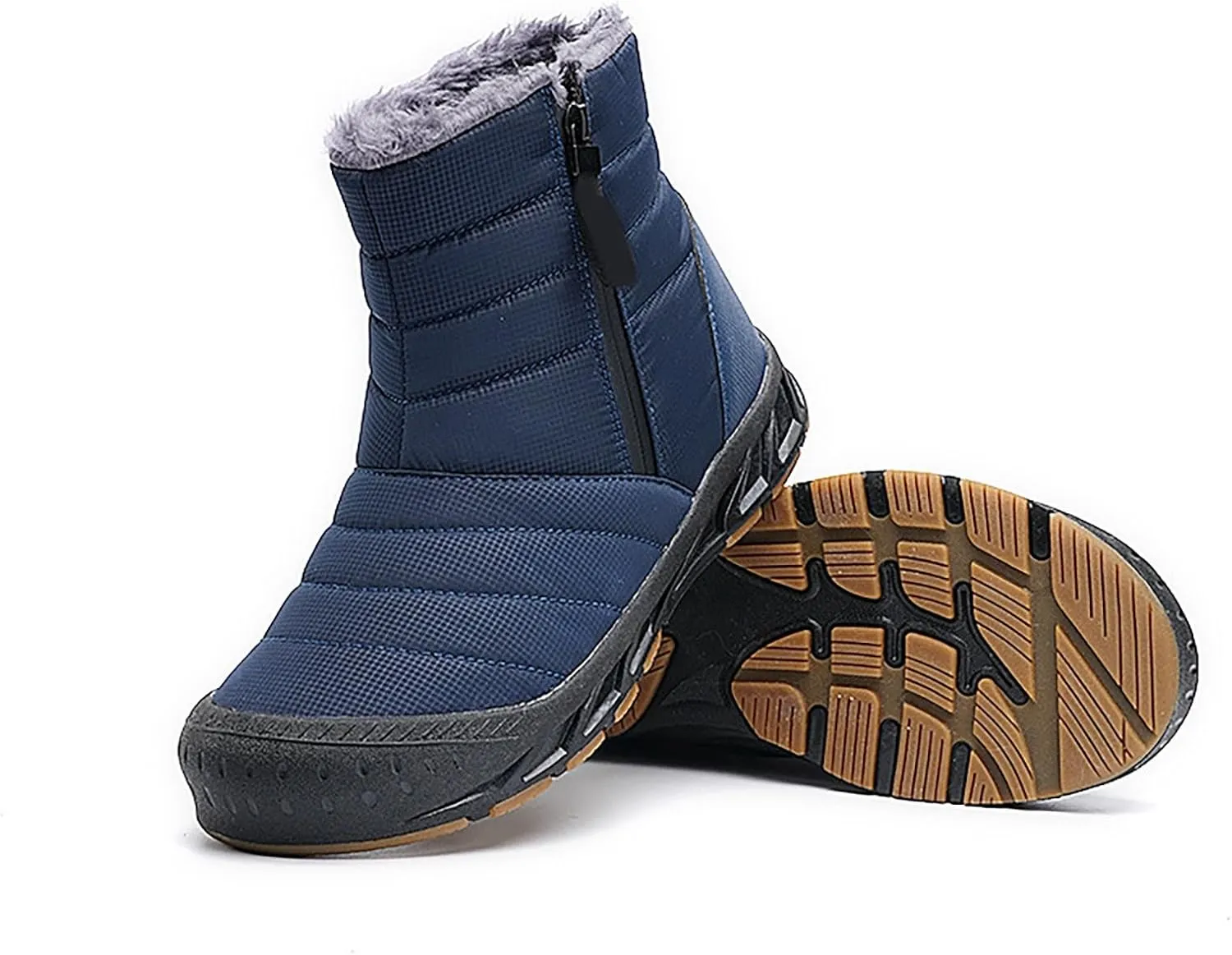 Waterproof Snow Boots for Men Warm Plush Lined Men's Snow Boots Non Slip Lightweight for Outdoor Hiking Work