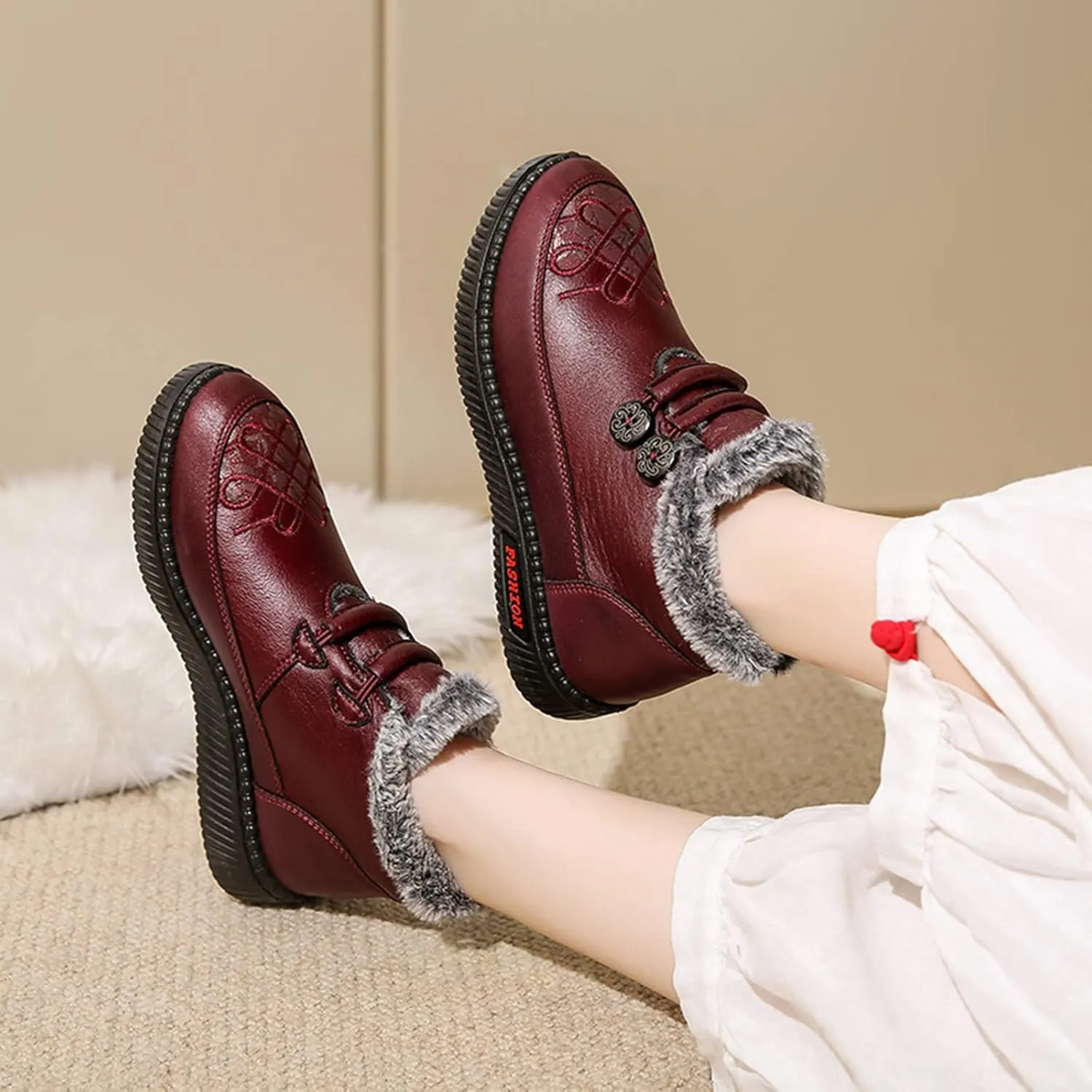 Winter Boots for Women Waterproof Snow 11 Wide Women's Waterproof Boots Wide Width Ankle Women Snow Boots 7 Wide Snow Boots Waterproof for Women Botas De Frio