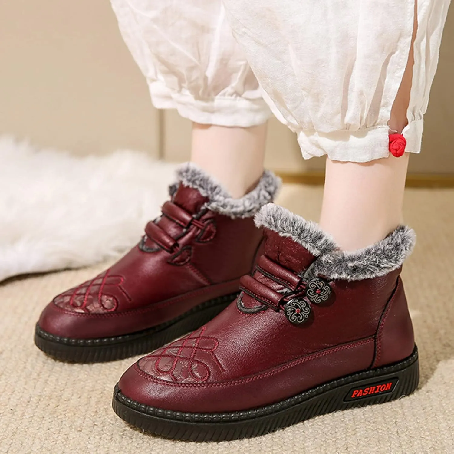 Winter Boots for Women Waterproof Snow 11 Wide Women's Waterproof Boots Wide Width Ankle Women Snow Boots 7 Wide Snow Boots Waterproof for Women Botas De Frio