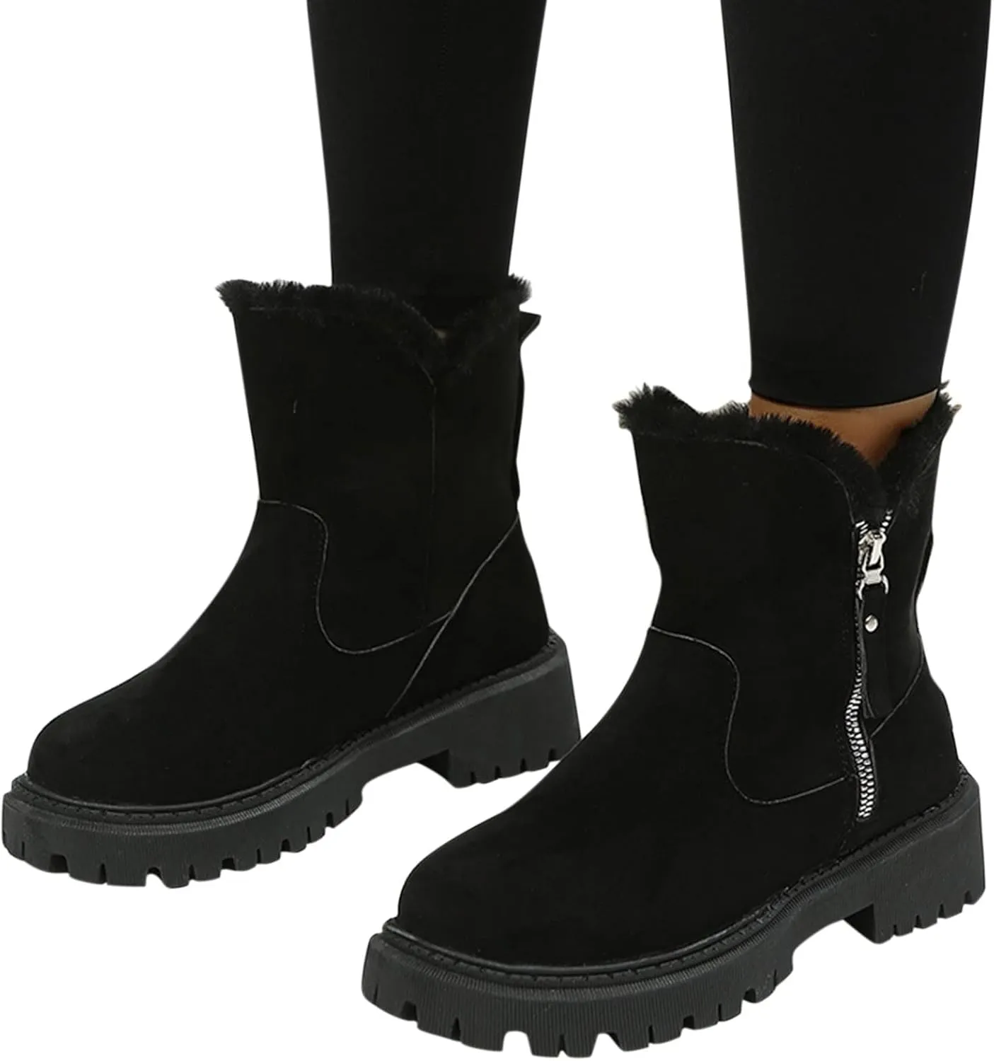 Winter Waterproof Boots for Woman Womens Winter Boots Wide Feet Womens Wide Width Snow Boots Waterproof Insulated Hiking Boots Women Waterproof Lightweight Wide Width Botas Para Nieve