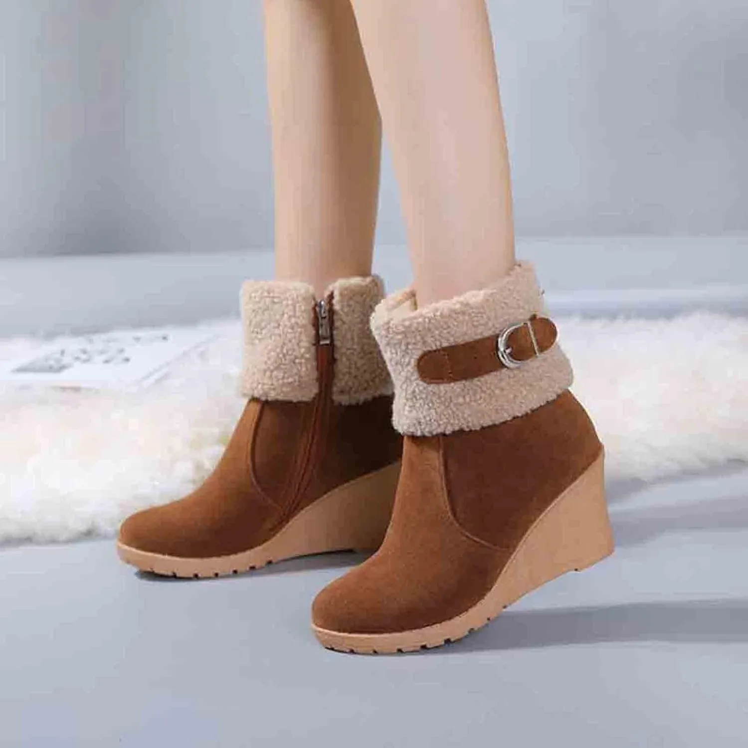 Women's Snow Boots Waterproof Winter Boots Boots Women's Fleece Thickened Warm Short Snow Boots Snow Boots Womens Waterproof Winter Womens Boots Waterproof Women 9 Wide Winter Boot