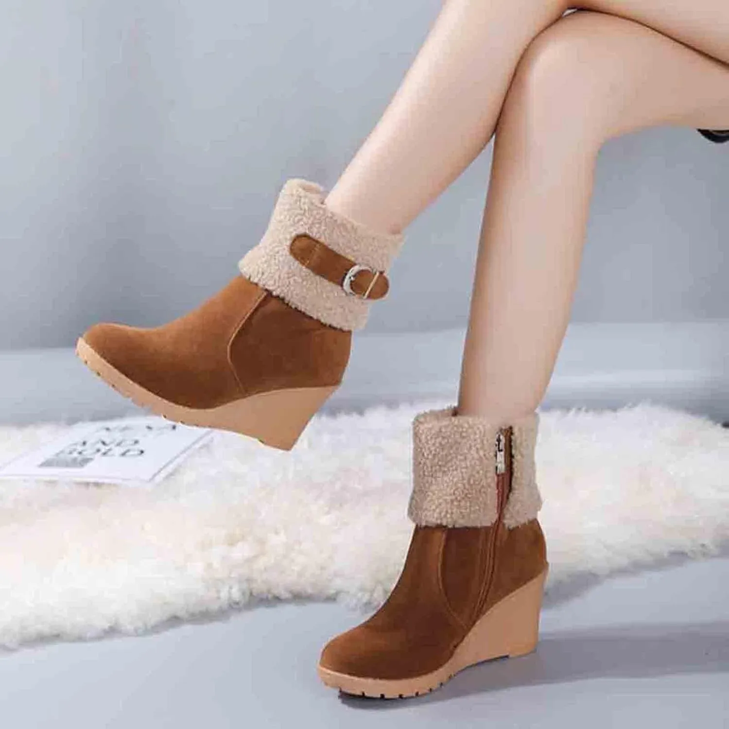 Women's Snow Boots Waterproof Winter Boots Boots Women's Fleece Thickened Warm Short Snow Boots Snow Boots Womens Waterproof Winter Womens Boots Waterproof Women 9 Wide Winter Boot