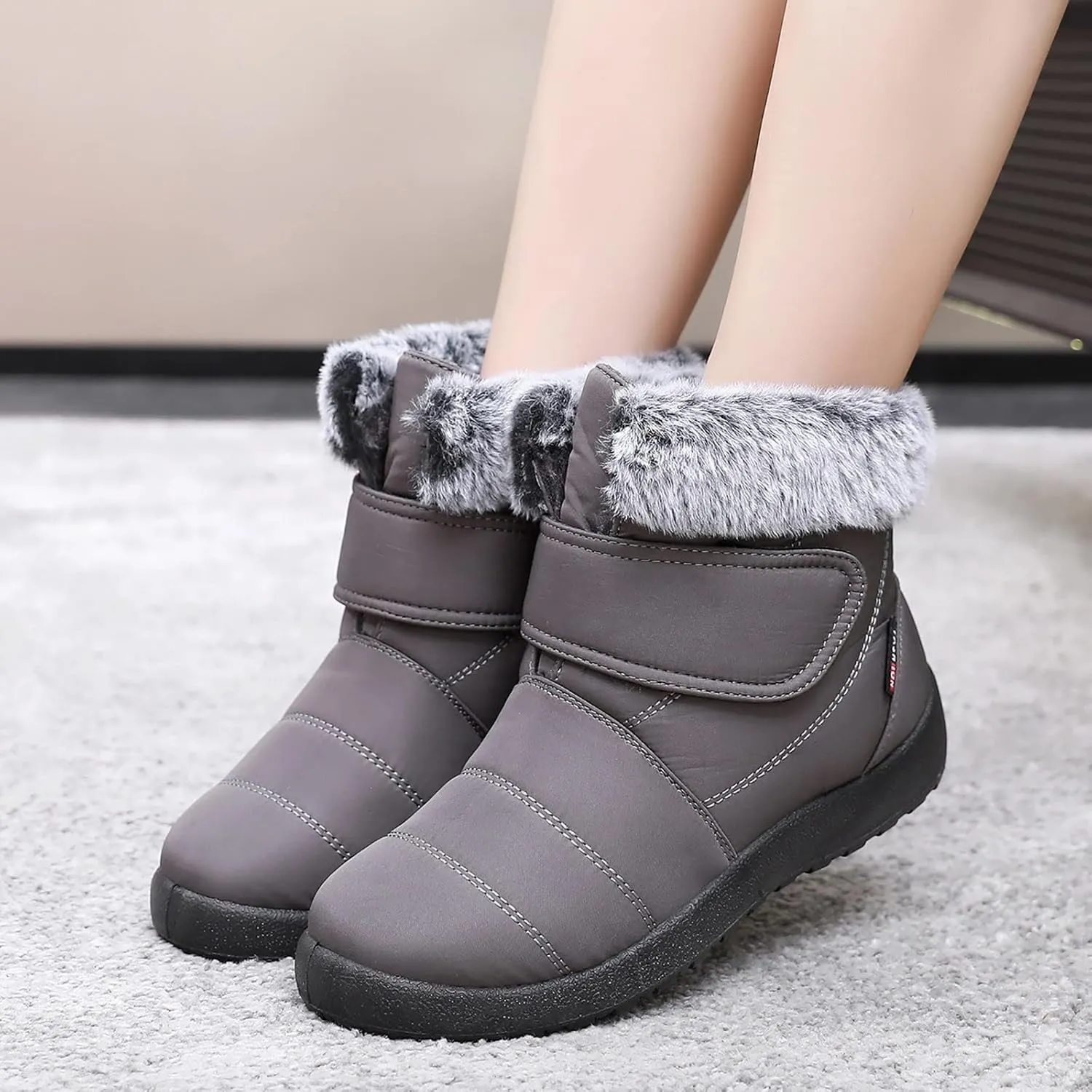 Womens Tall Snow Boots Waterproof Insulated Winter Ankle Dress Boots for Women Waterproof Snow Snow Boots Women Cute Women's Winter Ankle Booties Womens Leather Hiking Boots Waterproof