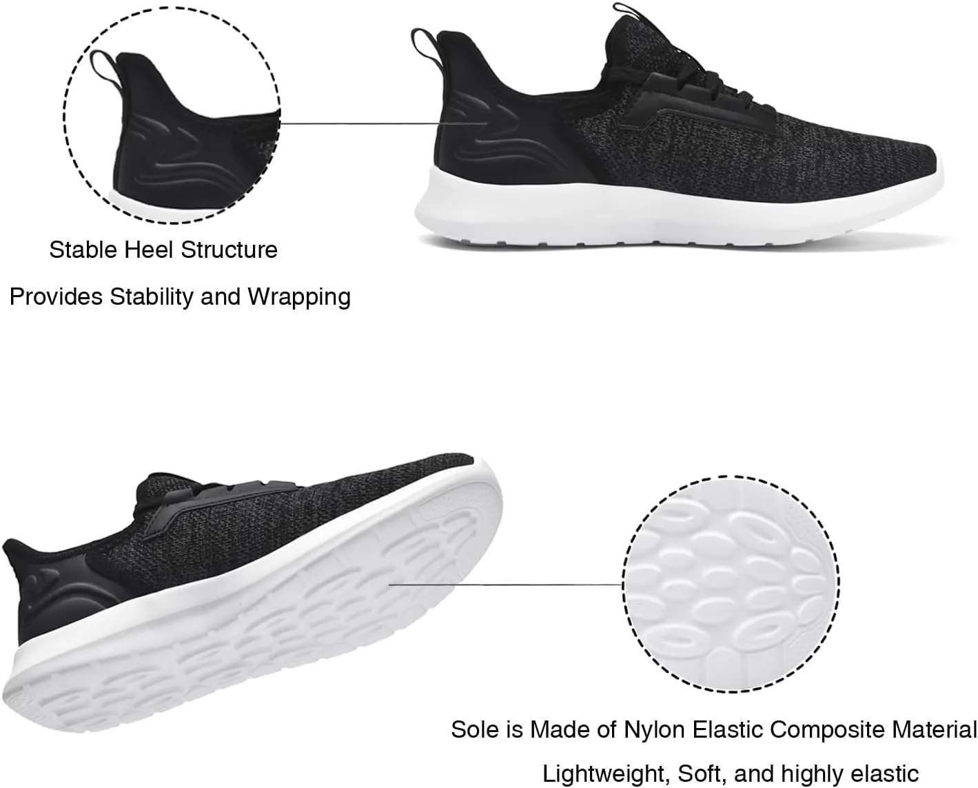 Women??s Walking Running Shoes Slip on Lightweight Casual Sneakers