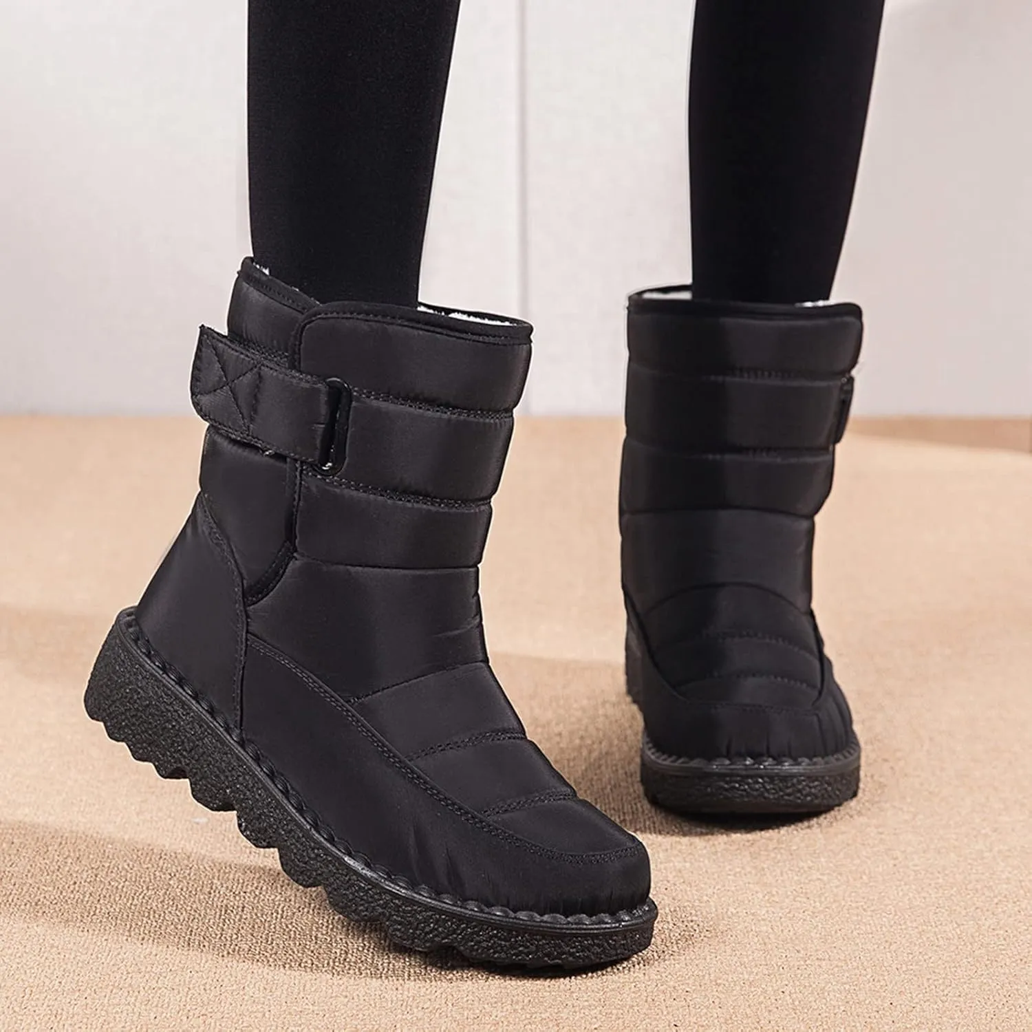 Women's Waterproof Snow Boots Lightweight Waterproof Snow Boots Women Winter Boots Waterproof Cold Weather Woman Winter Boots Knee High Wide Calf Plus Size Snow Boots Extra Wide Calf