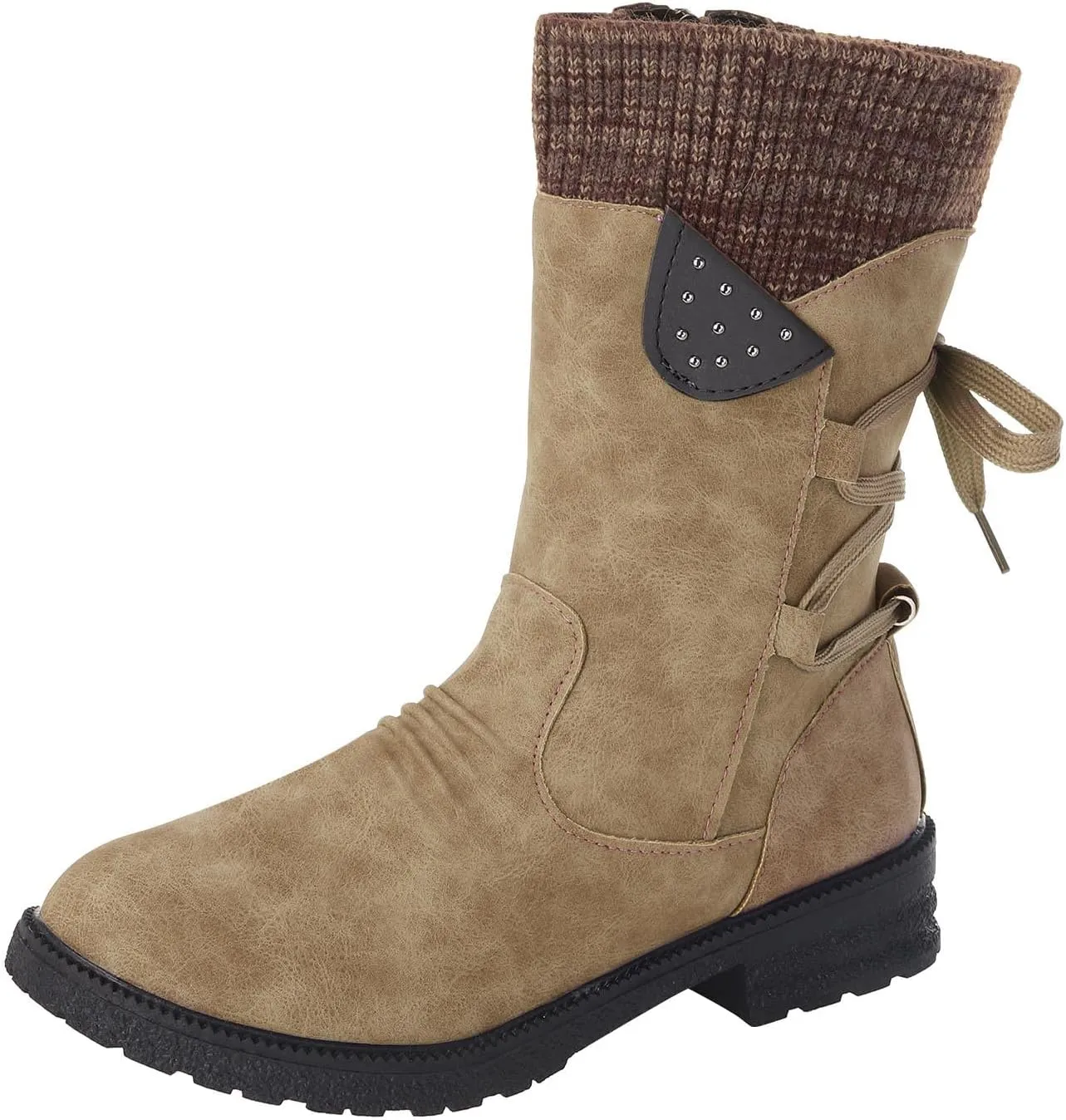 Women's Waterproof Snow Boots Wide Width Women's Waterproof Boots Tall Fuzzy Knee High Winter Boots for Women Cute Waterproof Comfortable Walking Boots Women Womens Winter Ankle Boots
