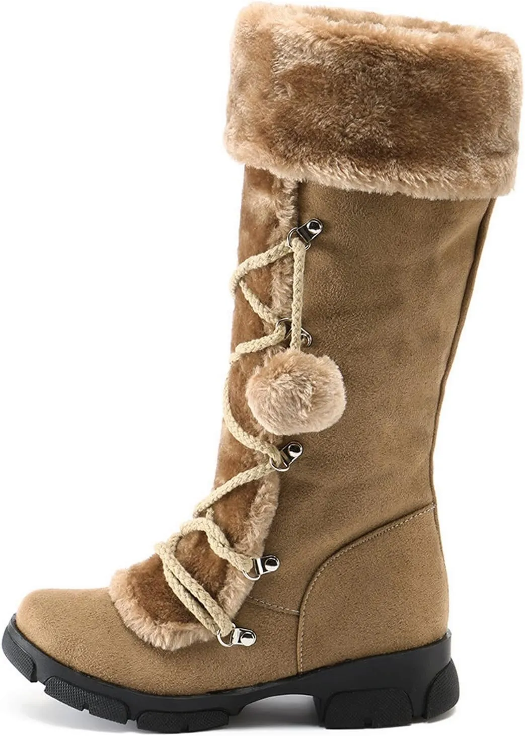 Womens Winter Shoes Wide Width Size 9.5 Woman Snow Boots Zapatos De Invierno Para Mujer Waterproof Boots for Women Women's Snow Boots Wide Calf Sales Clearance