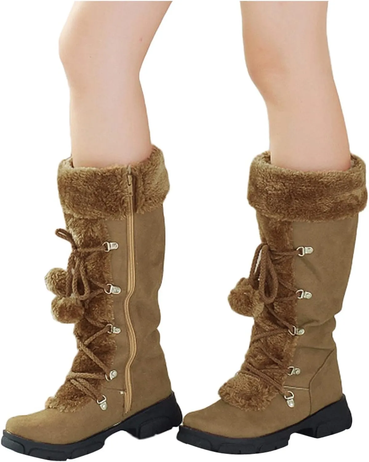 Womens Winter Shoes Wide Width Size 9.5 Woman Snow Boots Zapatos De Invierno Para Mujer Waterproof Boots for Women Women's Snow Boots Wide Calf Sales Clearance